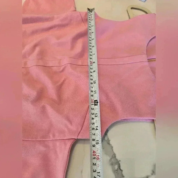 NWT $229 Ted Baker Papron Tie Front Dress-Pink-(Ted Baker Size 1) - Picture 11 of 13